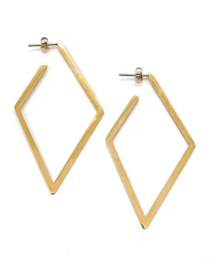 🎁 Elvira Gold Open Diamond Earrings (100% off)