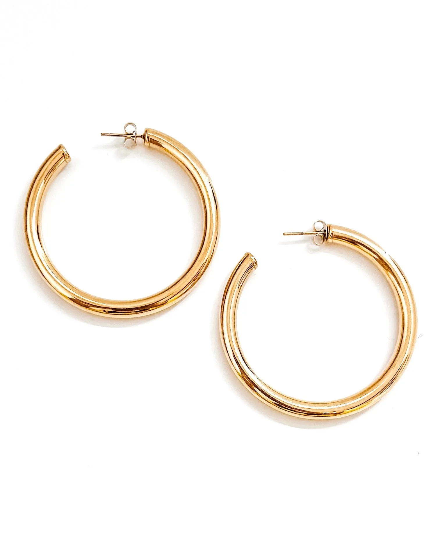 🎁 Ethel Gold Hoop Earrings || Choose Size (100% off)