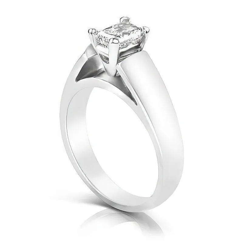 0.35-1.50 CT Radiant Cut Diamonds - Solitaire Ring