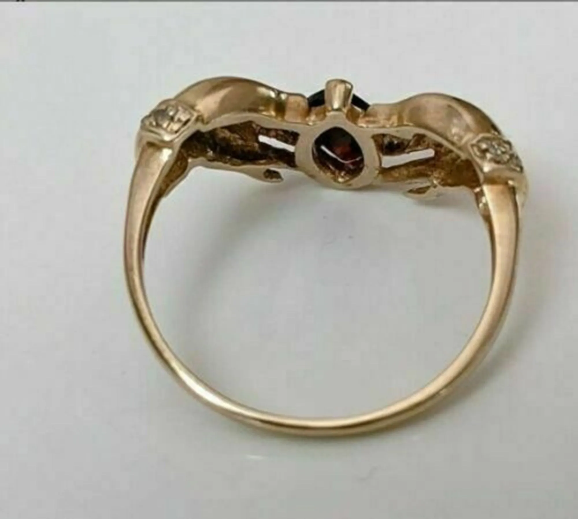 1 CT Garnet Diamond Marquise Cut Ring For Women's