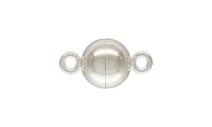 10.0mm Round Magnetic Clasp, Sterling Silver. Made in USA. #5003566BM