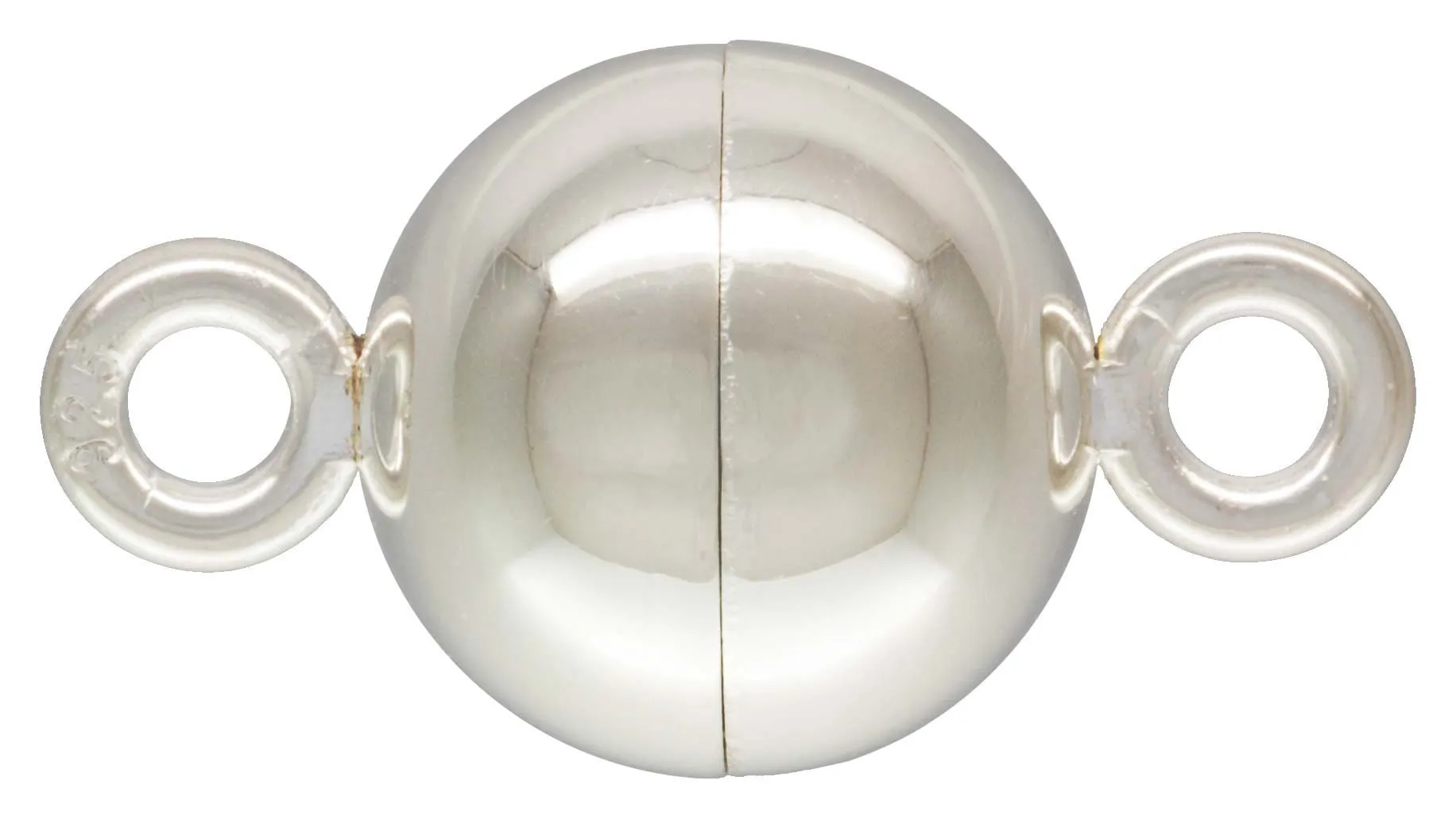 10.0mm Round Magnetic Clasp, Sterling Silver. Made in USA. #5003566BM