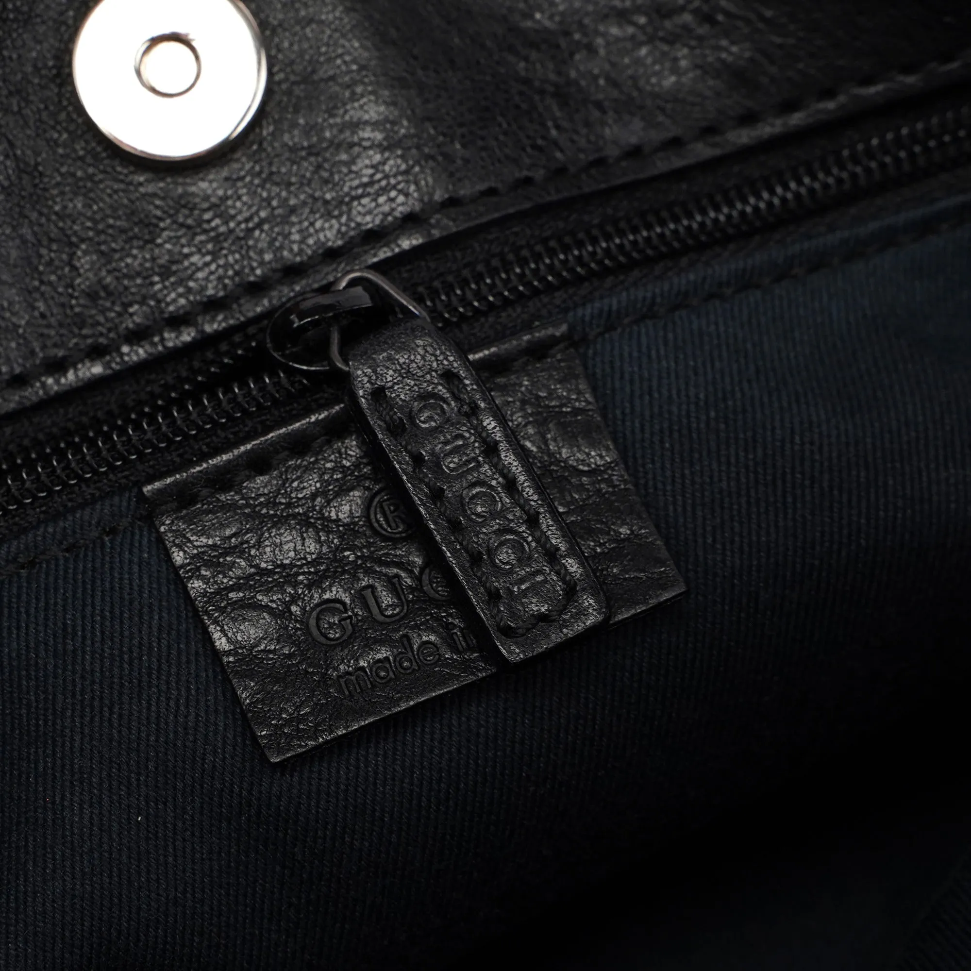 101345 Black GG Horsebit Tote