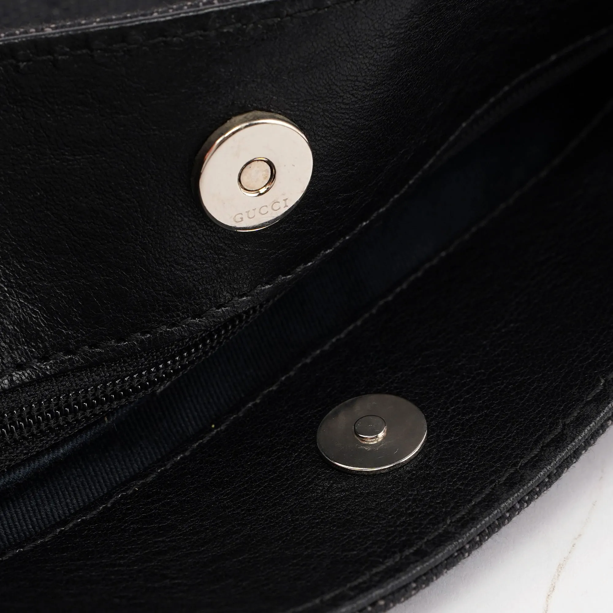 101345 Black GG Horsebit Tote