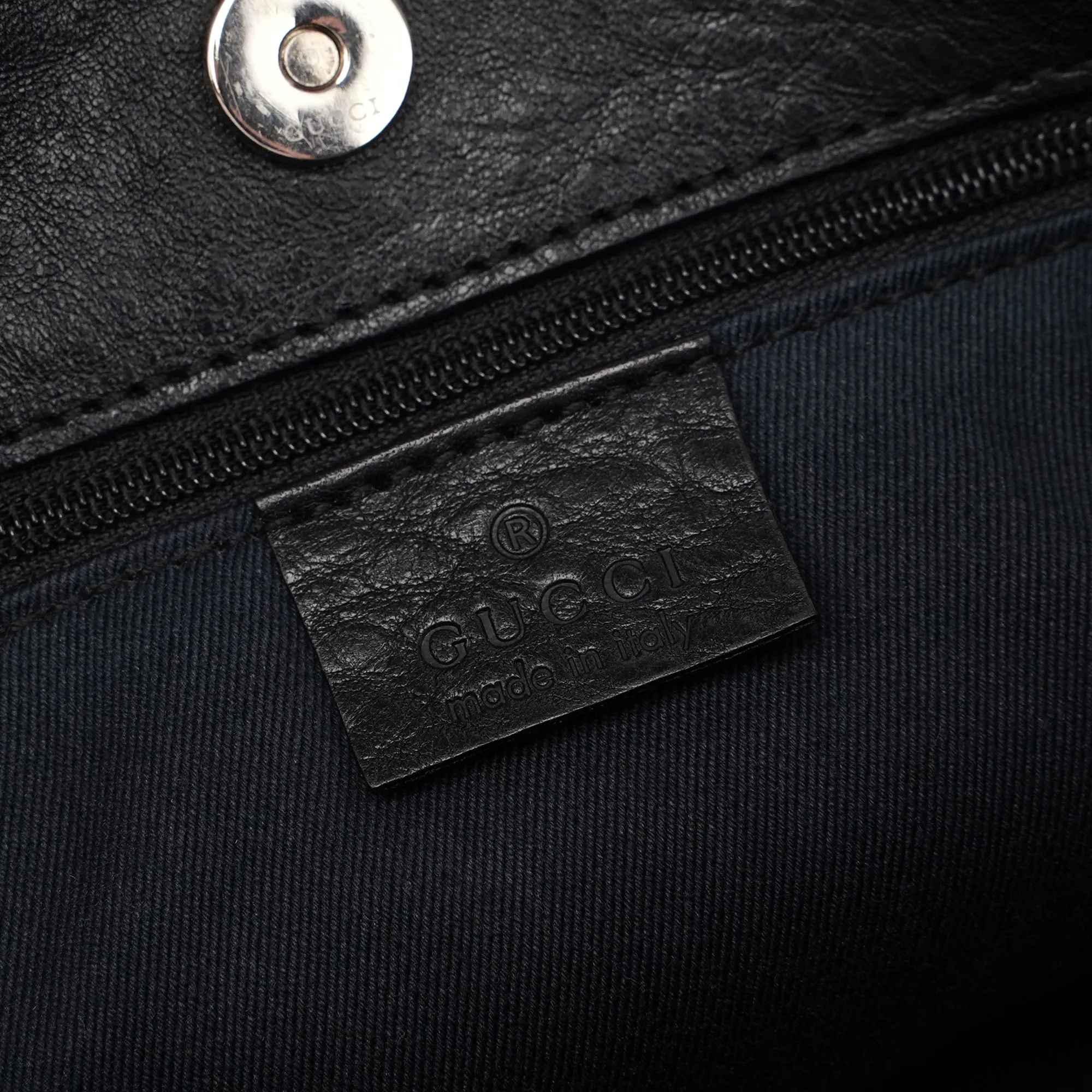 101345 Black GG Horsebit Tote