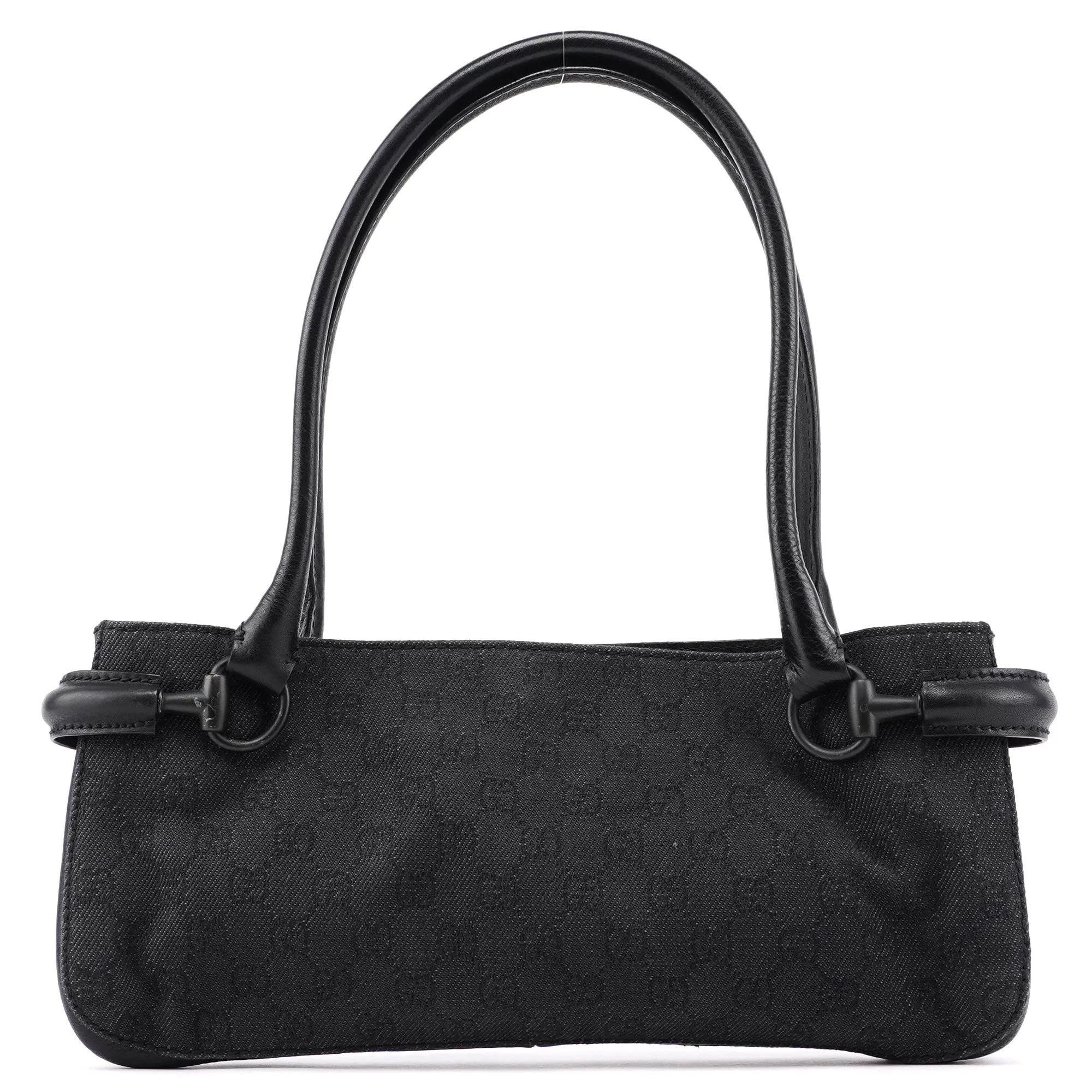 101345 Black GG Horsebit Tote