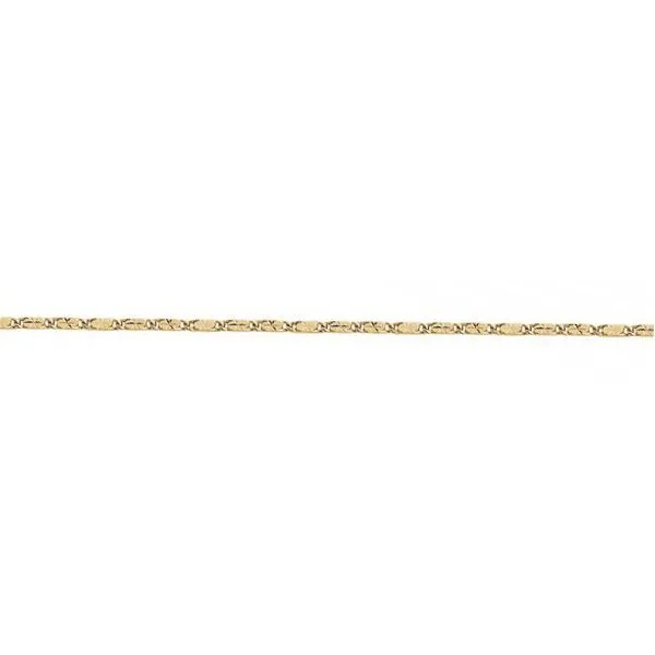 10K Yellow Gold (1.0mm) Star Chain Bracelet 7.5"