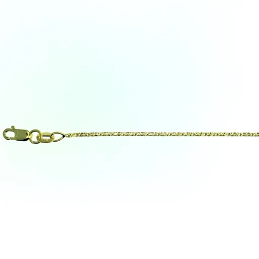 10K Yellow Gold (1.0mm) Star Chain Bracelet 7.5"