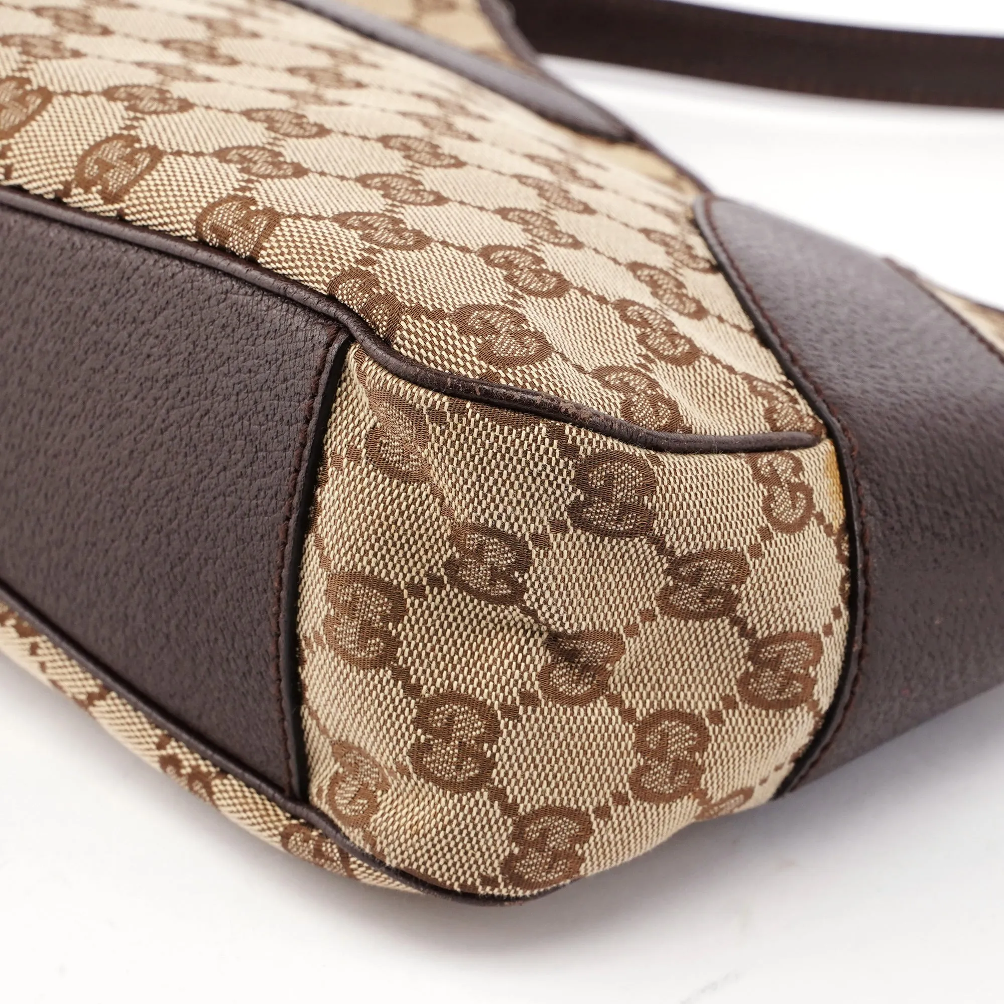 113012 Beige Brown GG Shoulder Bag