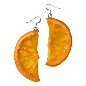 1/2 Orange Earrings