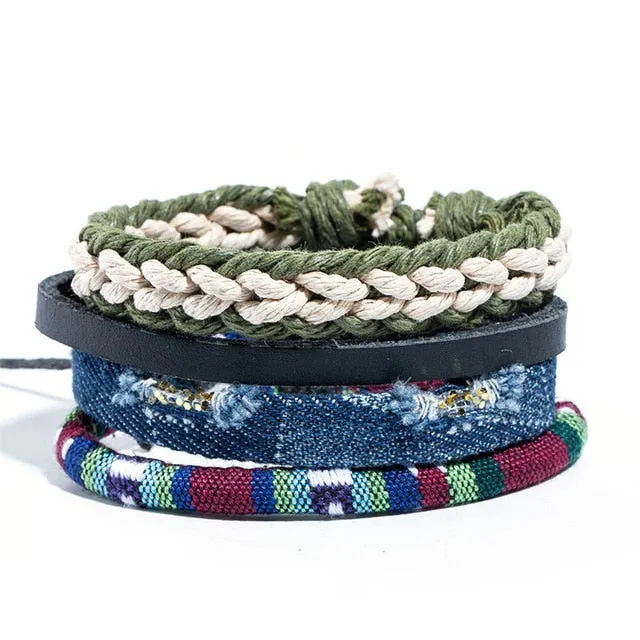 12 Style Metal Leather Bracelets Men Jewelry Vintage Classic Retro Plant Charm Bracelet Bangles Homme Male Jewellry 20.5CM