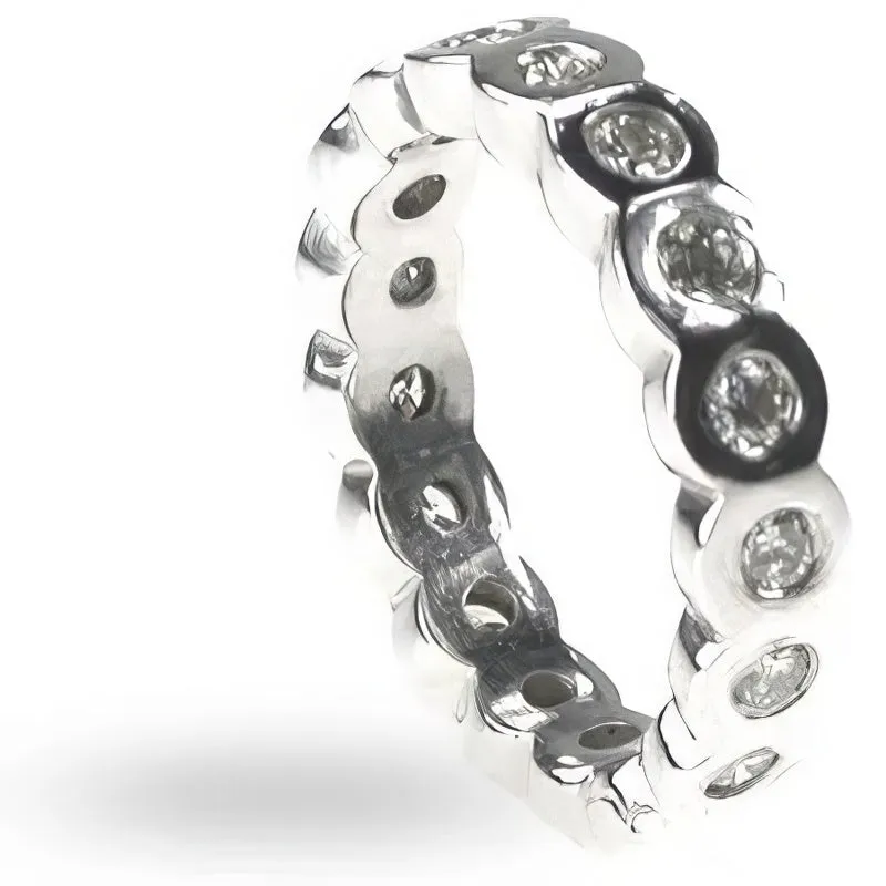 1.30 CT Round Cut Diamonds - Eternity Ring