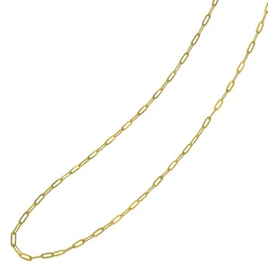 14 Karat Yellow Gold 24" Adjustable 1.2mm Paperclip Chain
