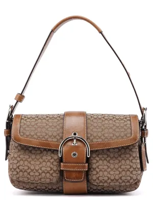 1444 Beige Signature C Soho Shoulder Bag