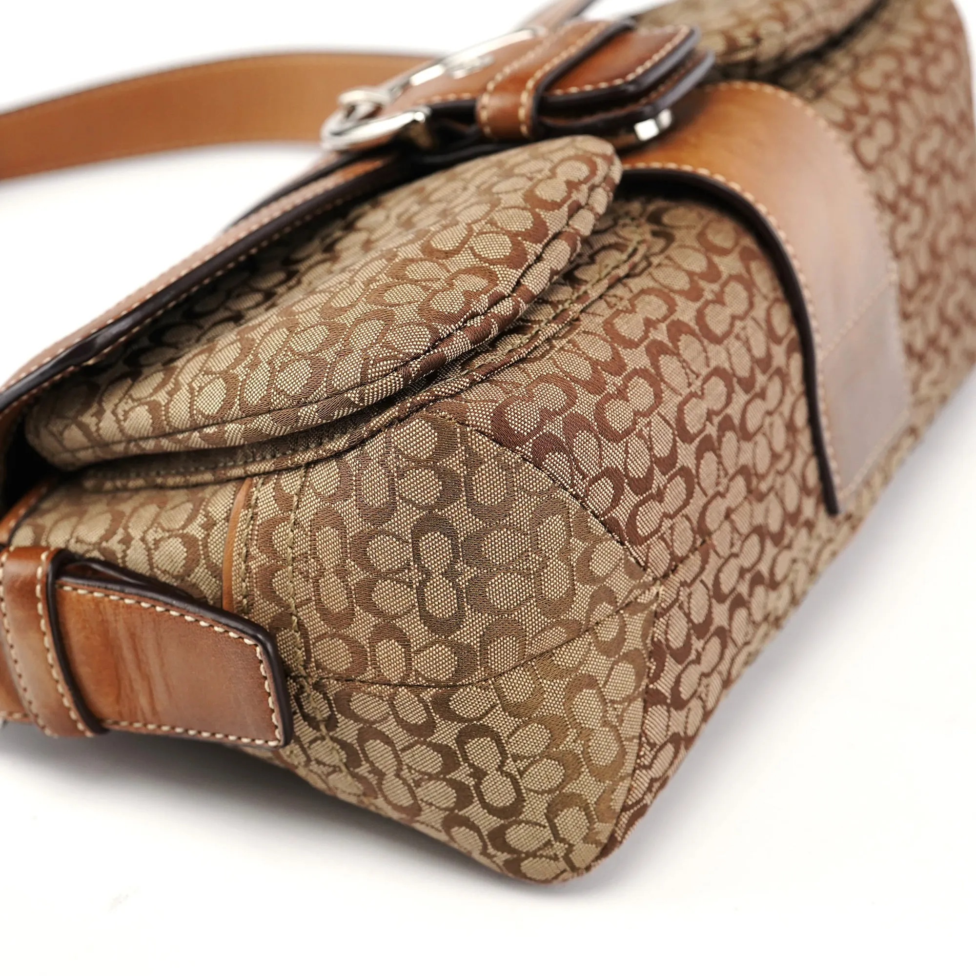 1444 Beige Signature C Soho Shoulder Bag