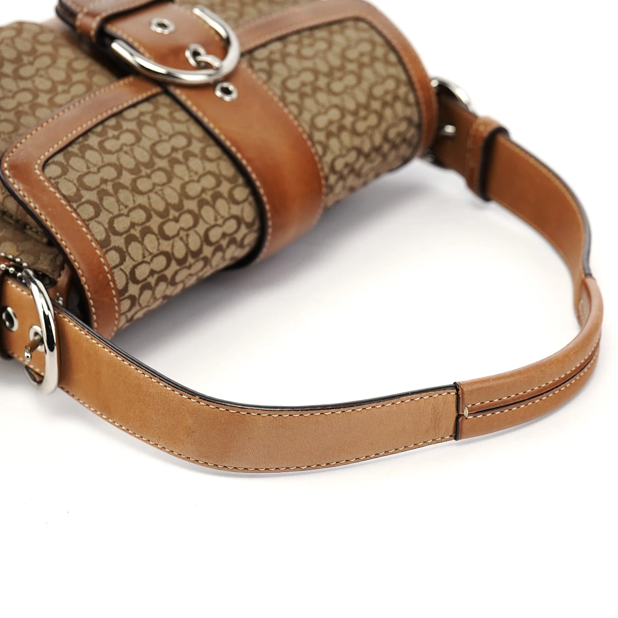 1444 Beige Signature C Soho Shoulder Bag