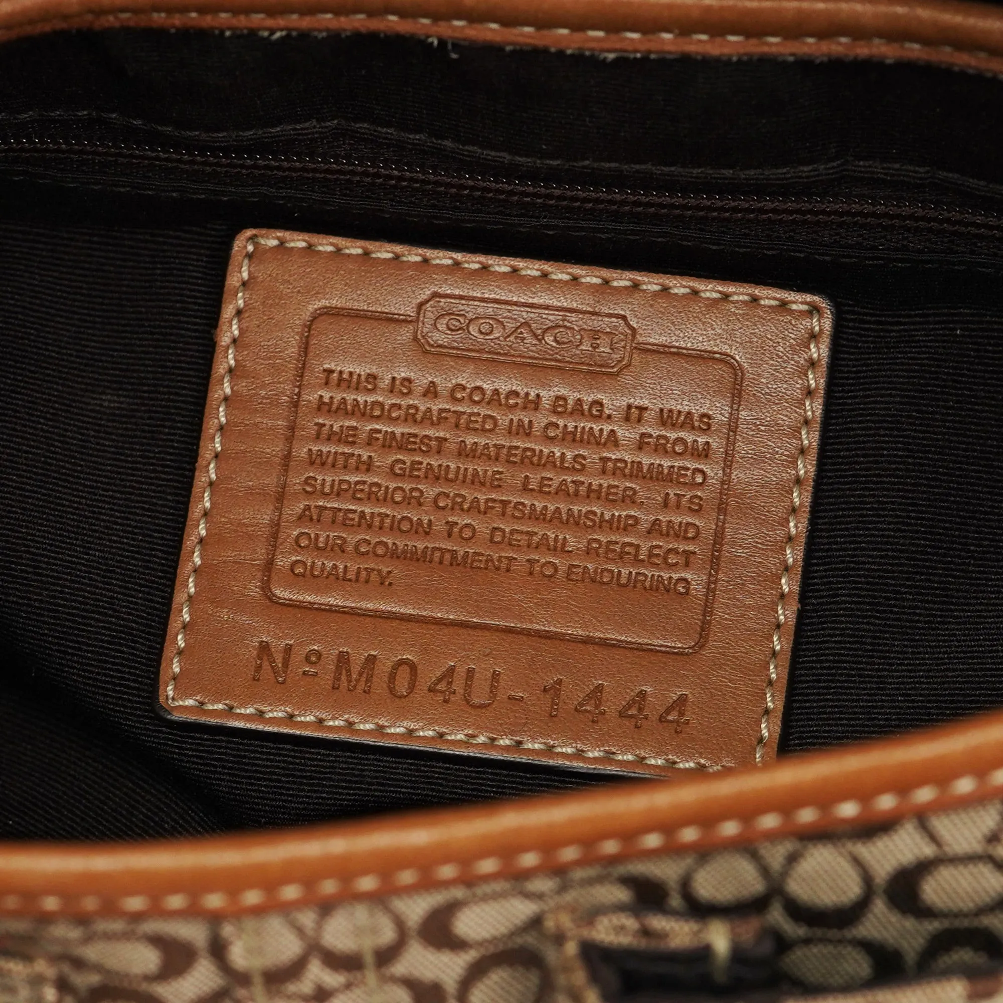 1444 Beige Signature C Soho Shoulder Bag