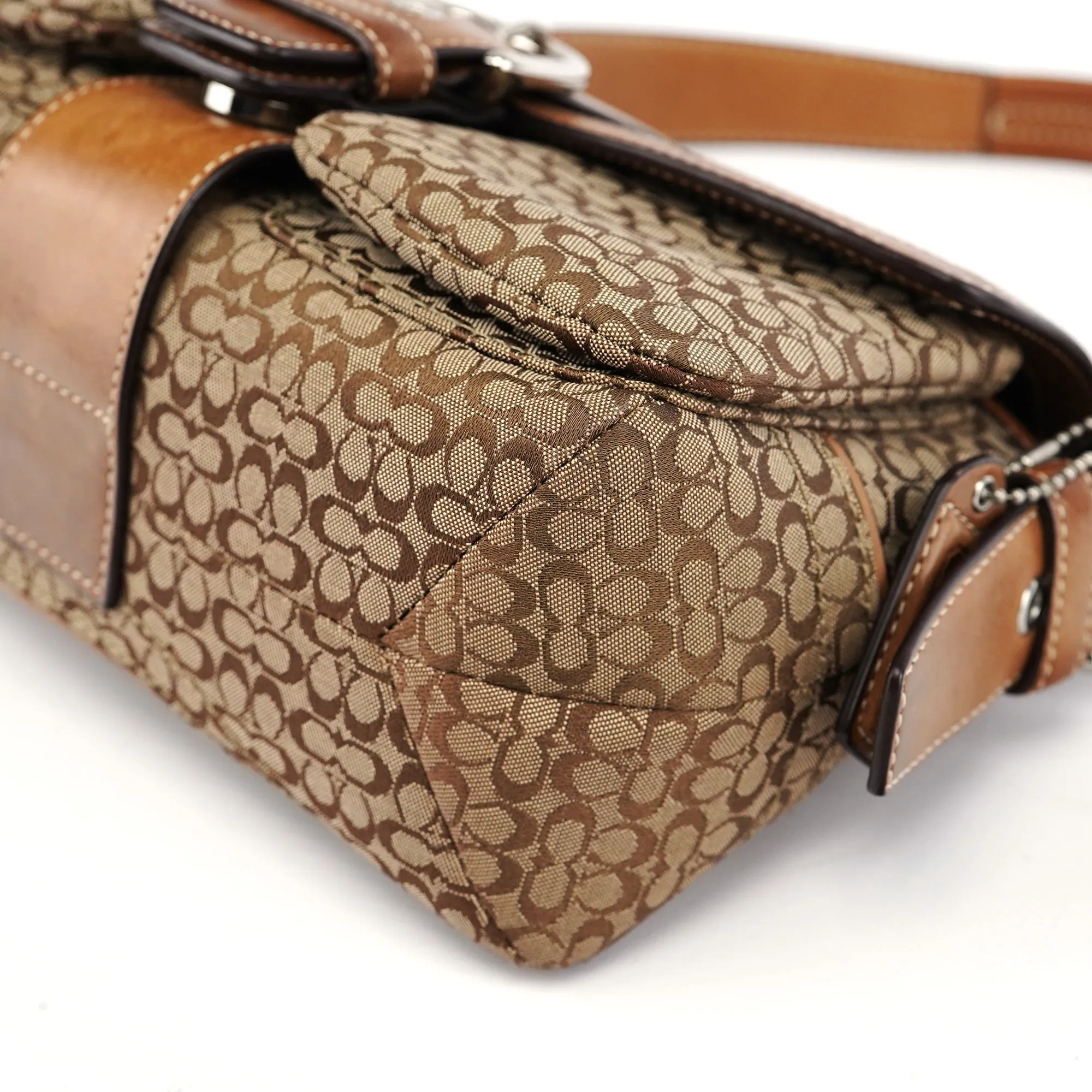 1444 Beige Signature C Soho Shoulder Bag