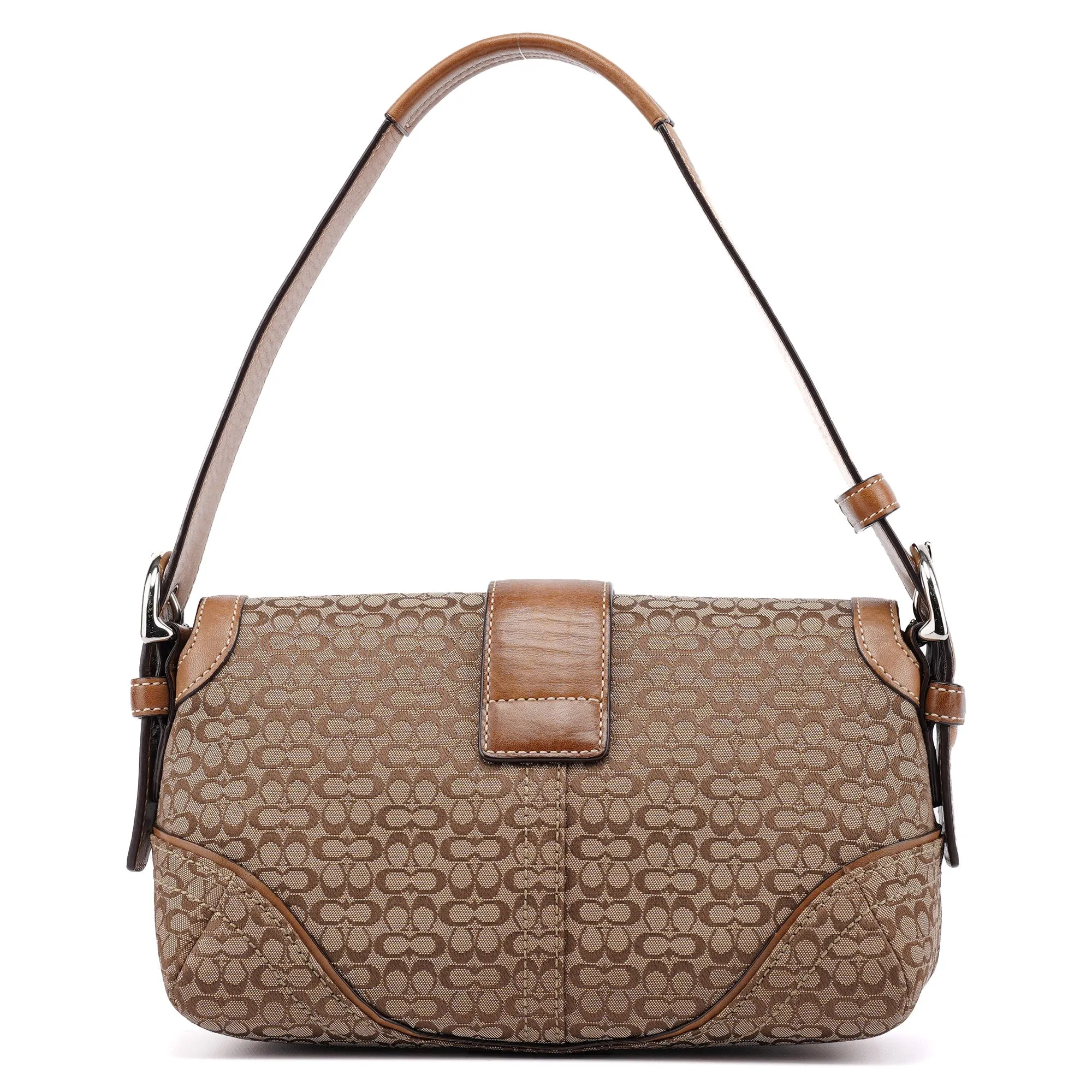 1444 Beige Signature C Soho Shoulder Bag