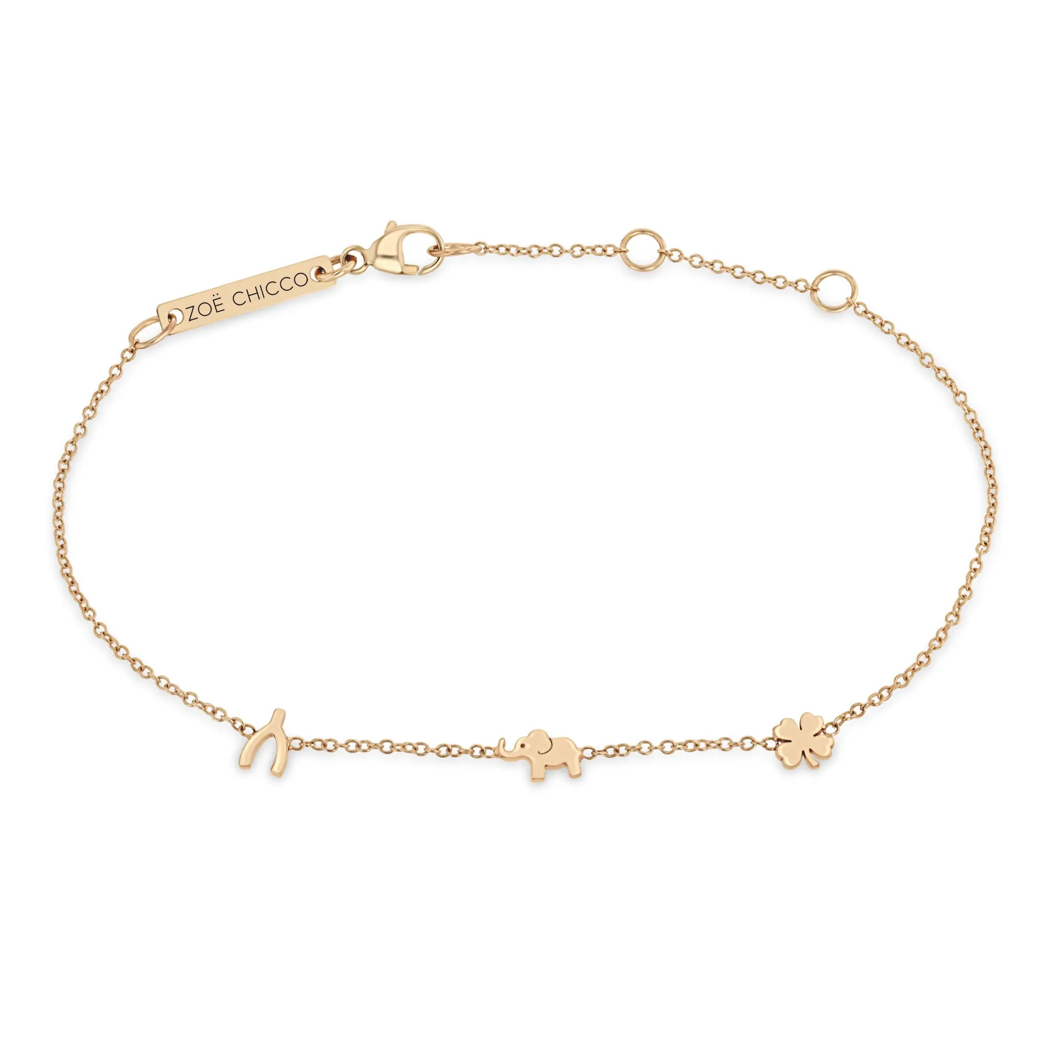 14k Itty Bitty Luck Station Bracelet