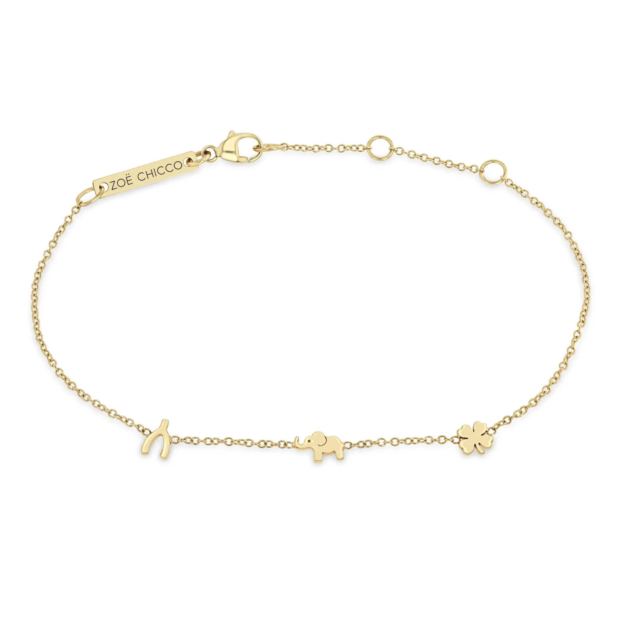 14k Itty Bitty Luck Station Bracelet