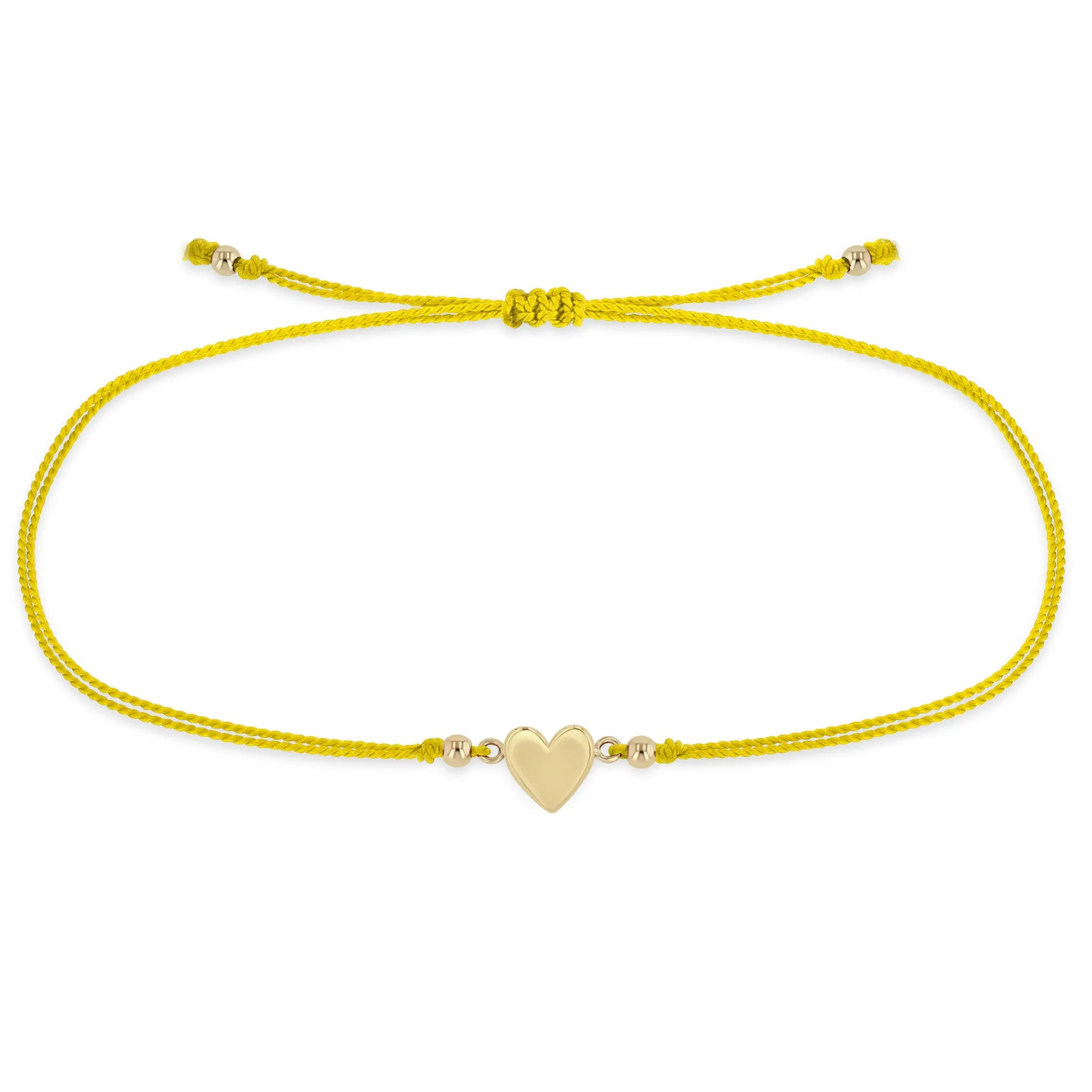 14k Midi Bitty Heart Cord Bracelet