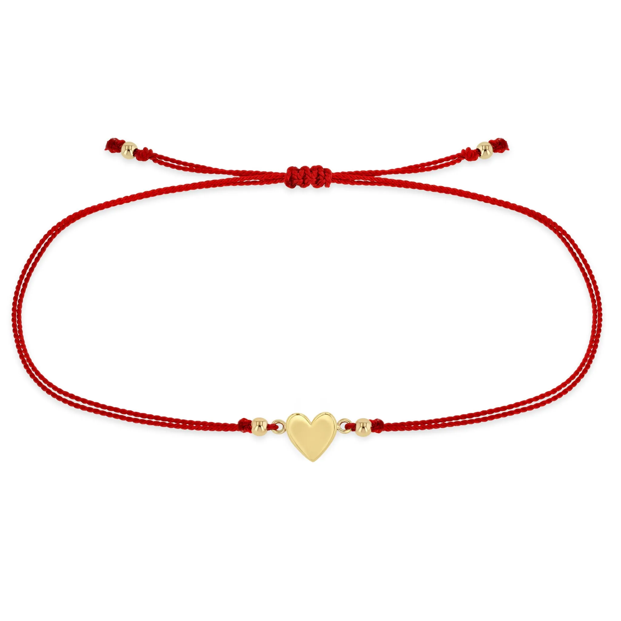 14k Midi Bitty Heart Cord Bracelet
