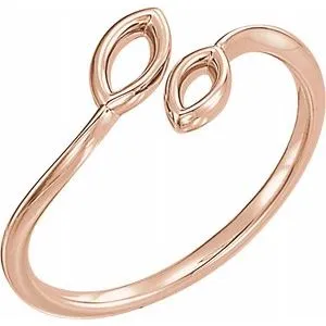 14K Rose Double Marquise Shape Ring