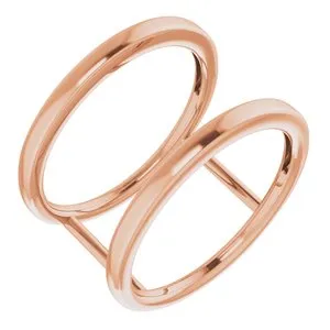 14K Rose Freeform Ring Size 7