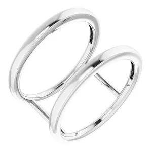 14K White Freeform Ring Size 7