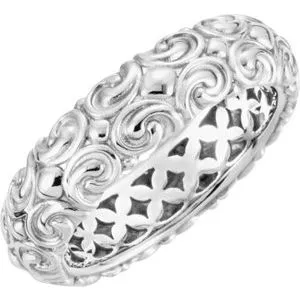 14K White Sculptural-Inspired Ring