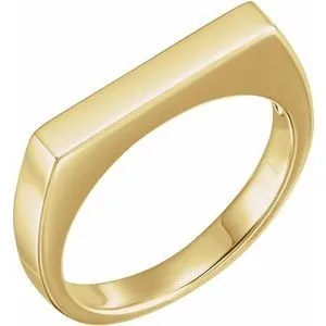14K Yellow 3 mm Engravable Stackable Ring