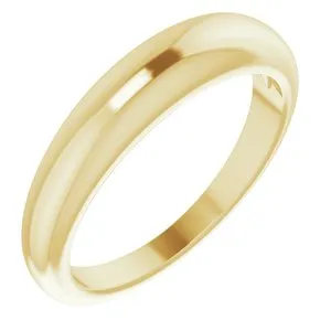 14K Yellow 4 mm Petite Dome Ring