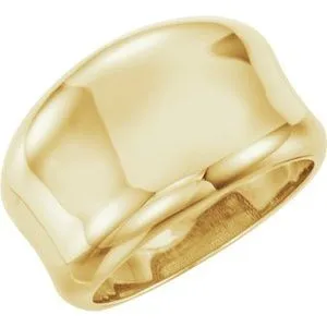 14K Yellow Concave Ring