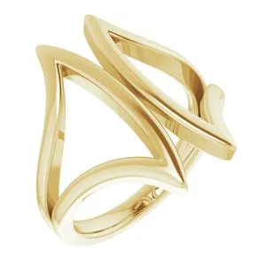 14K Yellow Freeform Ring Size 7