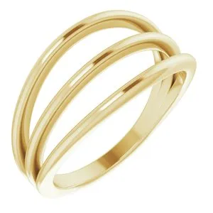 14K Yellow Negative Space Ring