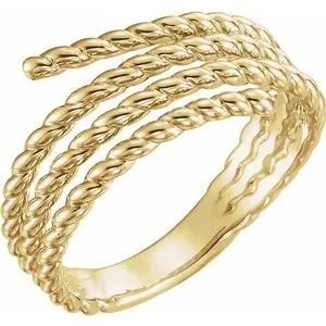14K Yellow Rope Ring
