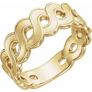 14K Yellow Wave Ring