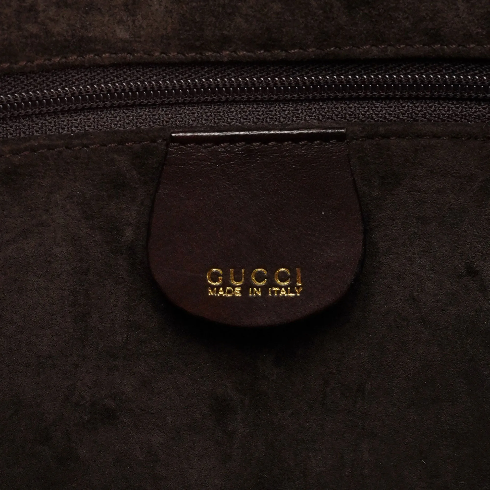1996 Brown Woven Bamboo 2-Way Shoulder Bag