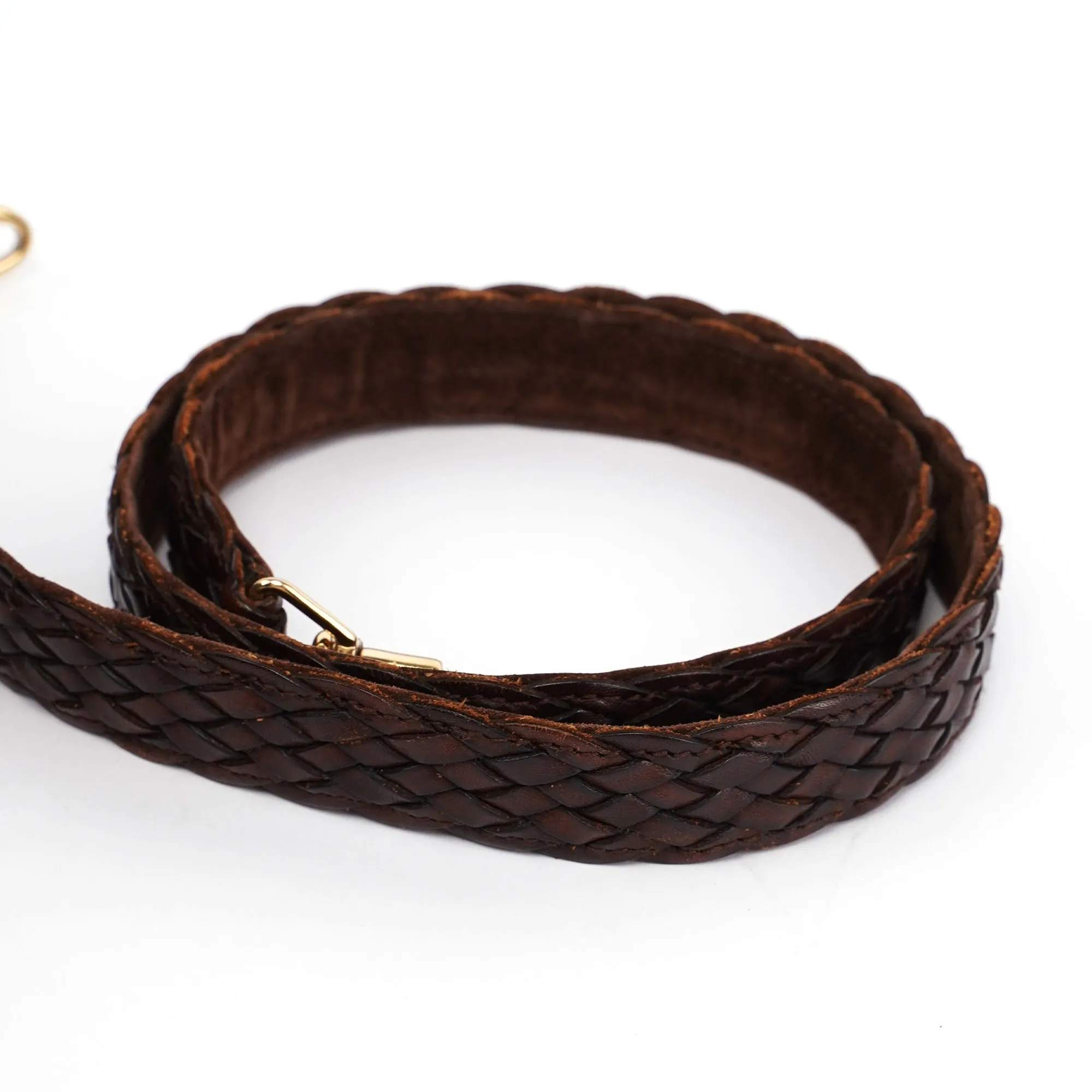 1996 Brown Woven Bamboo 2-Way Shoulder Bag