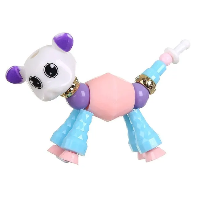 1pcs Creative Solid Colour Funny DIY Animal Magic Tricks Sprouting Surprise Girl Magic Pet Bracelet Child Gift