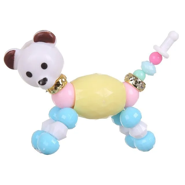 1pcs Creative Solid Colour Funny DIY Animal Magic Tricks Sprouting Surprise Girl Magic Pet Bracelet Child Gift