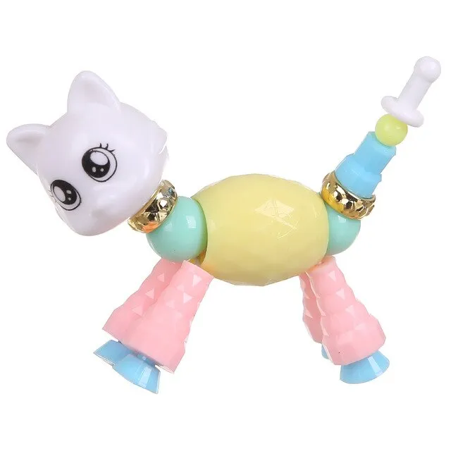 1pcs Creative Solid Colour Funny DIY Animal Magic Tricks Sprouting Surprise Girl Magic Pet Bracelet Child Gift