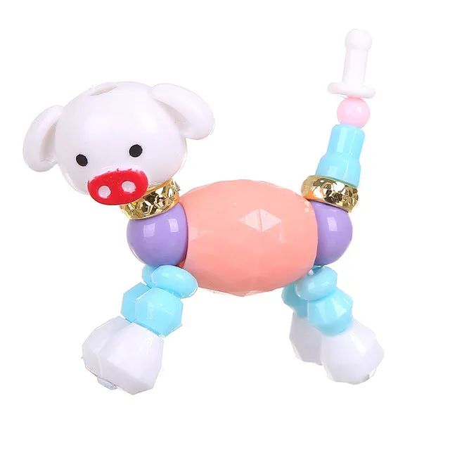 1pcs Creative Solid Colour Funny DIY Animal Magic Tricks Sprouting Surprise Girl Magic Pet Bracelet Child Gift