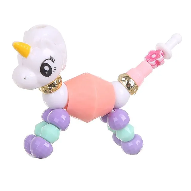 1pcs Creative Solid Colour Funny DIY Animal Magic Tricks Sprouting Surprise Girl Magic Pet Bracelet Child Gift