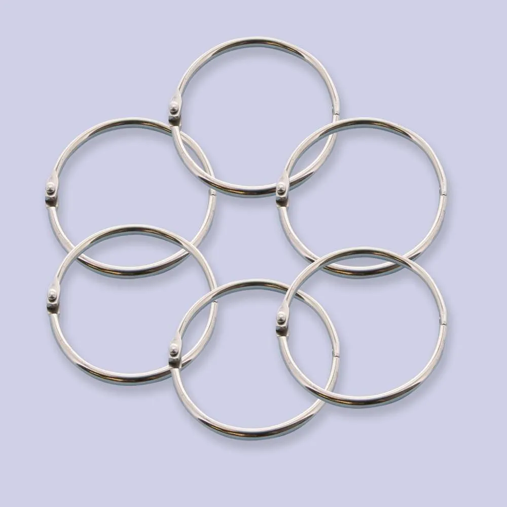 1" Metal Book Rings (12/Pack)