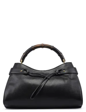2003 Black Calfskin Bamboo Shoulder Bag