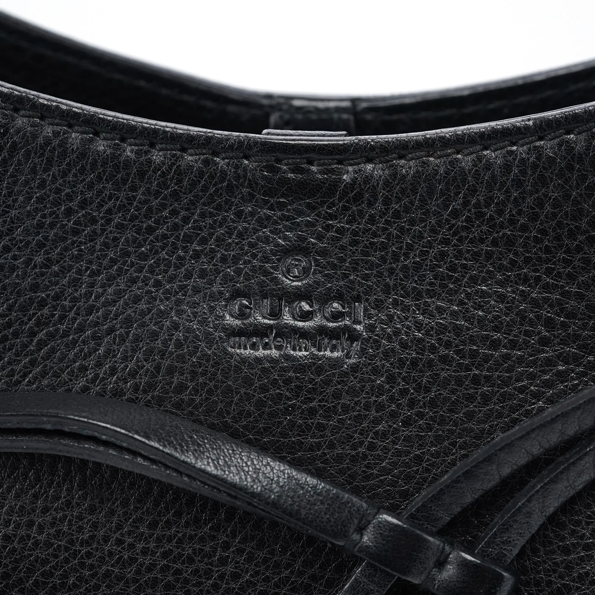 2003 Black Calfskin Bamboo Shoulder Bag