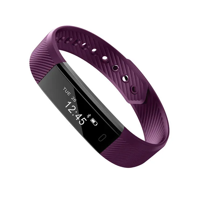 2019 NEW Schnoah ID115 Pedometer Smart Uhr Zeit Datum Display Armbanduhr Schritt  Montre Bluetooth Verbindung Uhr pk Fitbits