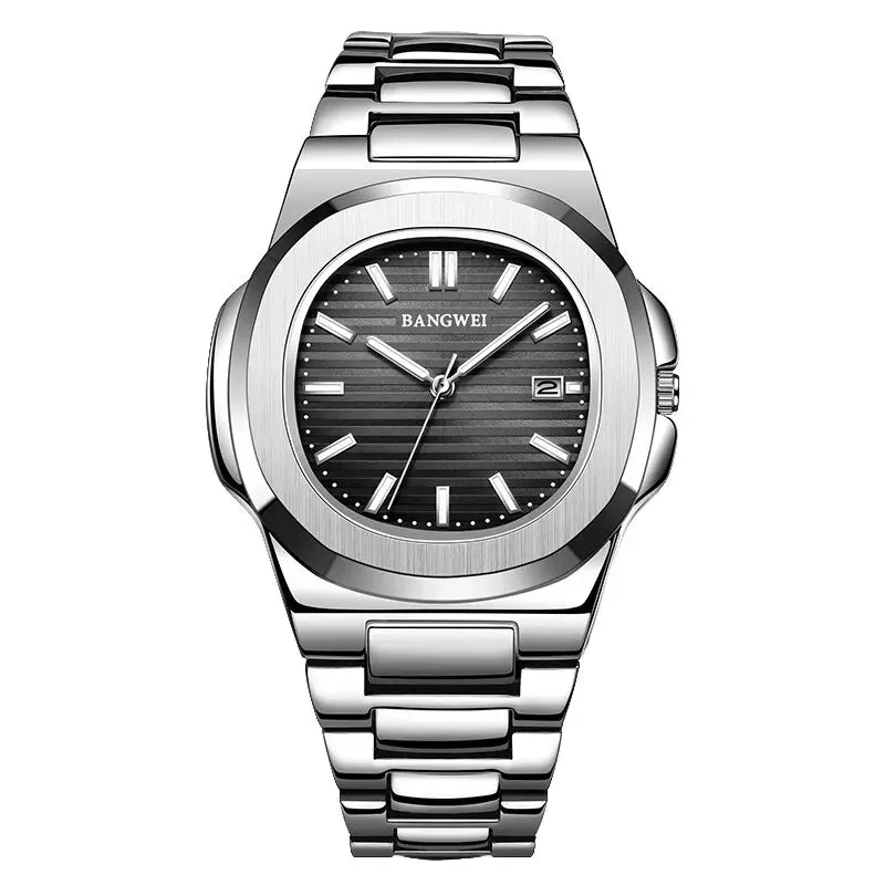 2024 New Luxury Men Quartz Watches 30M Waterproof Automatic Date Watch Man Stainless Steel Sport Chronograph Watch for Men Clock